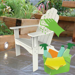How to Clean Plastic Adirondack Chairs for your Patio.